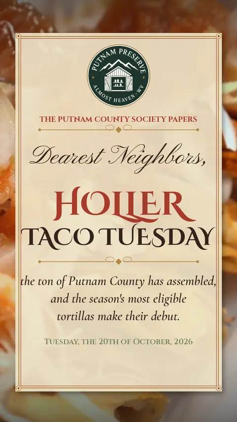 Holler Taco Tuesday title card from The Putnam County Society Papers